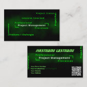 Bedrijfsoplossingen voor projectbeheer — deskundig visitekaartje (Voorkant / Achterkant)