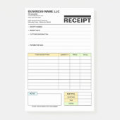 (Bedrijfspad) Boek met betalingsverkopen factuur k Post-it® Notes (Voorkant)