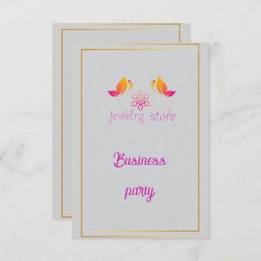 Bedrijfspartij Kaart (Voorkant / Achterkant)