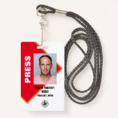 BEDRIJFSPERS MEDIA ID EVENEMENTENPAS BADGE (Voorkant met draagriem)
