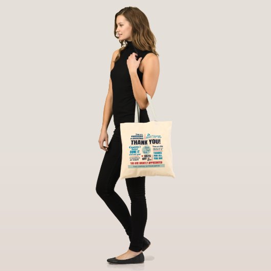 Bedrijfspersoneel Klant Bedankt voor uw waardering Tote Bag (Voorkant (model))