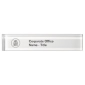 Bedrijfspersoneel Logo Sjabloon kantoor Naambordje (Voorkant)