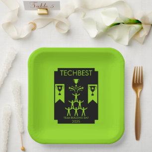 Bedrijfspersoneel Teambuilding Event Papieren Bordje