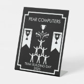 Bedrijfspersoneel Teambuilding Event Reclamebord Met Voetstuk (Voorkant)