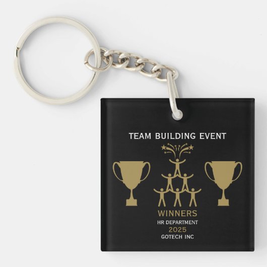 Bedrijfspersoneel Teambuilding Event Sleutelhanger (voorkant)