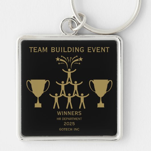 Bedrijfspersoneel Teambuilding Event Sleutelhanger (Voorkant)