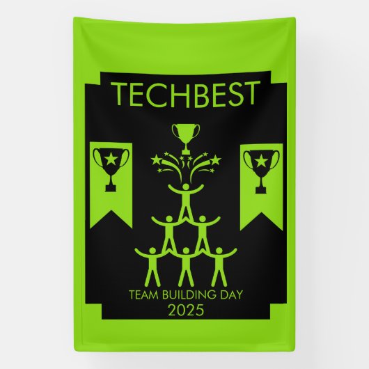 Bedrijfspersoneel Teambuilding Event Spandoek (Verticaal)