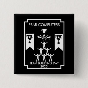 Bedrijfspersoneel Teambuilding Event Vierkante Button 5,1 Cm