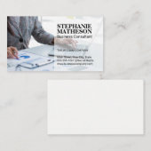 Bedrijfspersoon analyseren grafieken over financië visitekaartje (Voorkant / Achterkant)