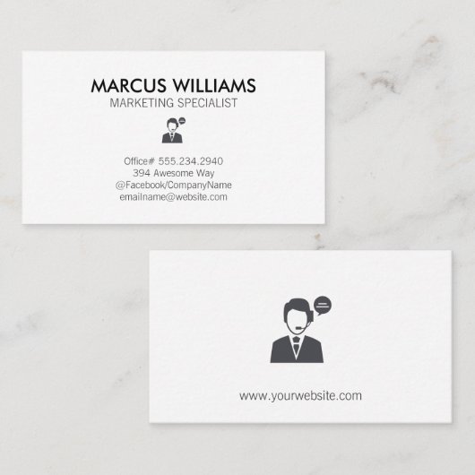 Bedrijfspictogram Visitekaartje (Voorkant / Achterkant)