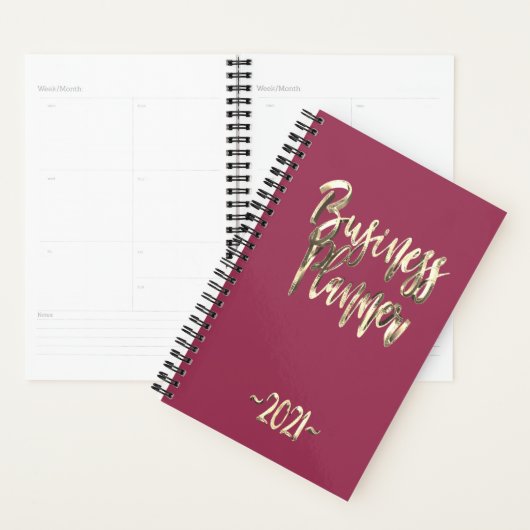 Bedrijfsplanner 2021 roze rood-gouden Manuscript M Planner (Display)