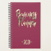 Bedrijfsplanner 2021 roze rood-gouden Manuscript M Planner (Voorkant)