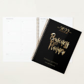 Bedrijfsplanner 2022 - zwart en gouden Matig Manus Planner (Display)