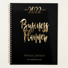 Bedrijfsplanner 2022 - zwart en gouden Matig Manus Planner
