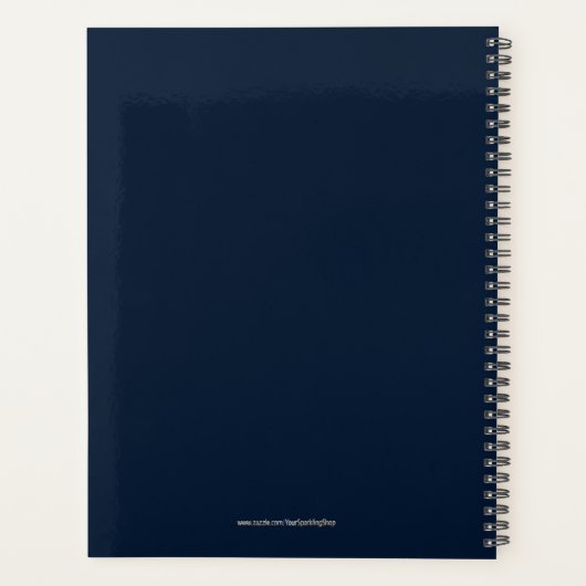 Bedrijfsplanner 2023 Blauw en Grijs Manuscript Mod Planner (Achterkant)