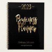 Bedrijfsplanner 2023 - zwart en gouden Matig Manus Planner (Voorkant)