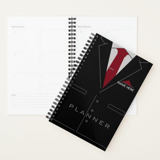 Bedrijfsplanner - Gepersonaliseerde naam - Zwarte  Planner (Display)