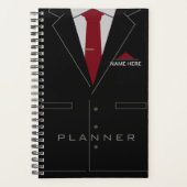 Bedrijfsplanner - Gepersonaliseerde naam - Zwarte  Planner (Voorkant)