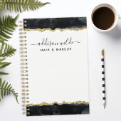 Bedrijfsplanner voor zwarte en Gold Waterverf Planner