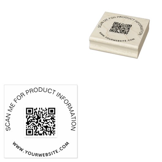 Bedrijfsproductinformatie qr code rubberstempel (Gestempeld)