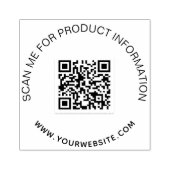 Bedrijfsproductinformatie qr code rubberstempel (Afrduk)