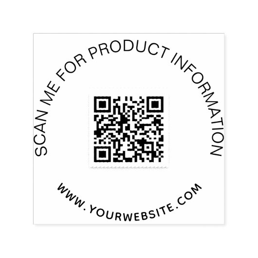 Bedrijfsproductinformatie qr code  zelfinktende stempel (Design)