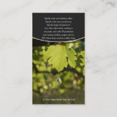 Bedrijfsprofiel wijndruivenwijn visitekaartje (Achterkant)