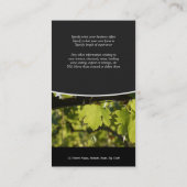 Bedrijfsprofiel wijndruivenwijn visitekaartje (Achterkant)