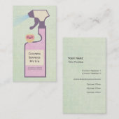 Bedrijfsprofielkaart voor Owl Cleaner Cleaner Serv Visitekaartje (Voorkant / Achterkant)