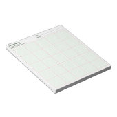 Bedrijfsprojectnaam 10x10 Vierkant Geruit Notitieblok (Schuin)