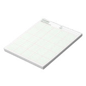 Bedrijfsprojectnaam 10x10 Vierkant Geruit Notitieblok (Linkerzijde)