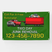 Bedrijfspromotie voor afvalverwijdering aanpassen spandoek (Horizontaal)