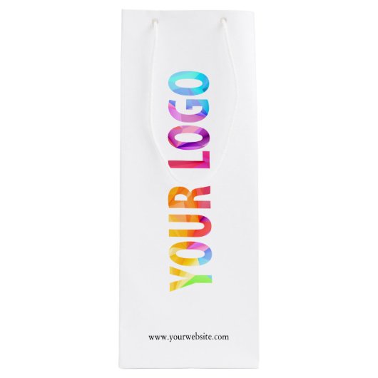 Bedrijfspromotiegeschenk met eigen bedrijfslogo wijn cadeautas (Voorkant)