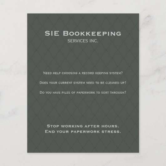 BEDRIJFSPROMOTIONELE FLYER, gewoon slim grijs Flyer (Voorkant)