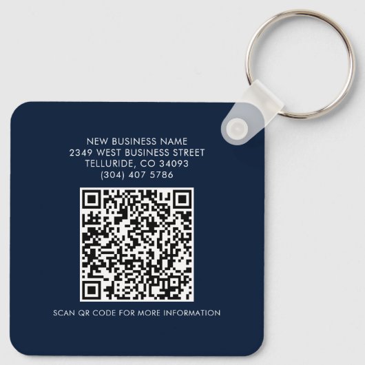 BedrijfsQR Code en Website van het Bedrijf Sleutelhanger (Achterkant)