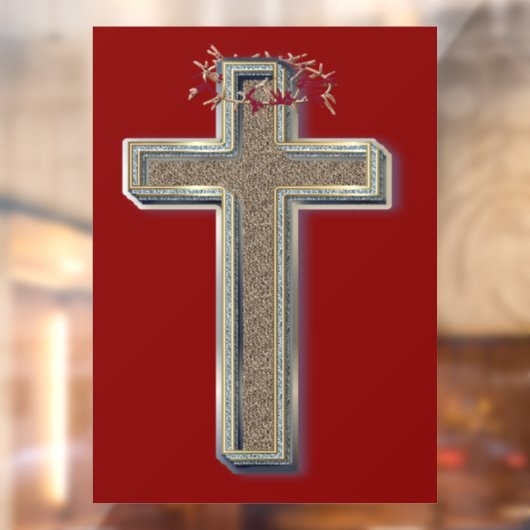 Bedrijfsraamsticker rode achtergrond raamsticker (Vel 2)