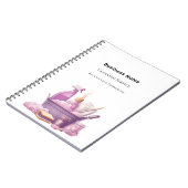 Bedrijfsreinigingsdienst roze notitieboek (Linkerzijde)