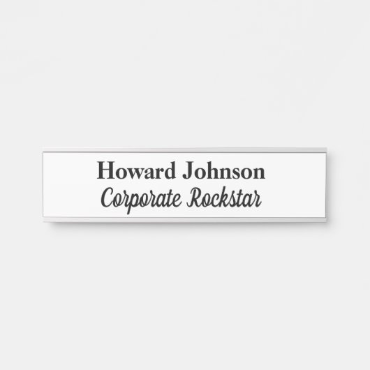BedrijfsRockstar Hangende Naam Bord Deurteken Deurbordje (Voorkant)