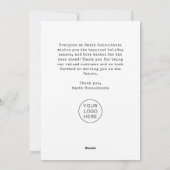 BedrijfsSchrijfmachine | Foto en Logo Feestdagenkaart (Achterkant)