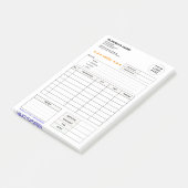 Bedrijfsspecifieke logo & factuur bestelformulier post-it® notes (Schuin)