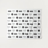 Bedrijfssponsor logo's Aangepaste stap en herhalin Wandkleed (Voorkant (horizontaal))