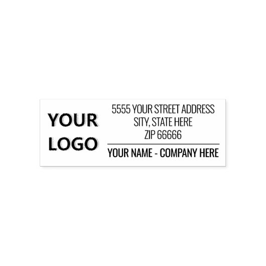 Bedrijfsstempel met uw logo naam adres  zelfinktende stempel (Design)