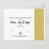 Bedrijfssterren Bedrijfskalender Bedrijf Logo Feestdagenkaart (Achterkant)