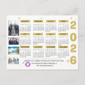 Bedrijfssterren Bedrijfskalender Bedrijf Logo Feestdagenkaart (Voorkant)