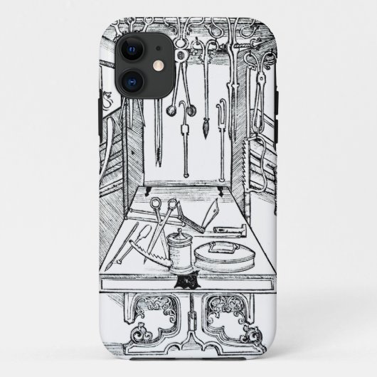 Bedrijfstabel en chirurgische instrumenten, van 'D Case-Mate iPhone Case (Achterkant)