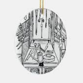 Bedrijfstabel en chirurgische instrumenten, van 'D Keramisch Ornament (Rechts)