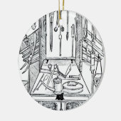 Bedrijfstabel en chirurgische instrumenten, van 'D Keramisch Ornament (Links)