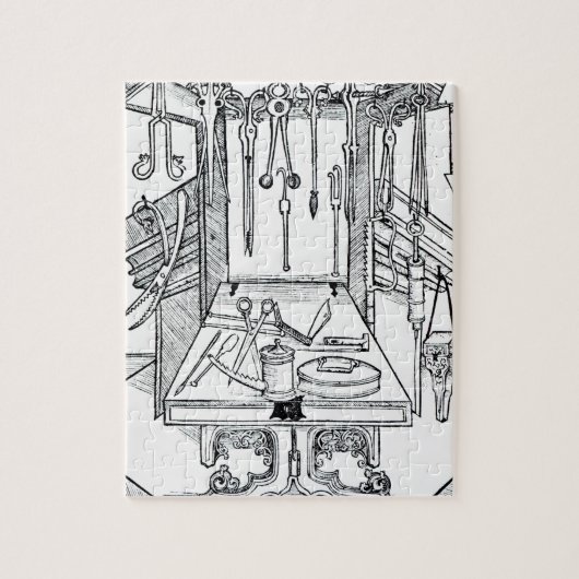 Bedrijfstabel en chirurgische instrumenten, van 'D Legpuzzel (Verticaal)