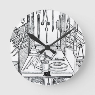 Bedrijfstabel en chirurgische instrumenten, van 'D Ronde Klok