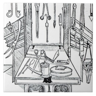 Bedrijfstabel en chirurgische instrumenten, van 'D Tegeltje